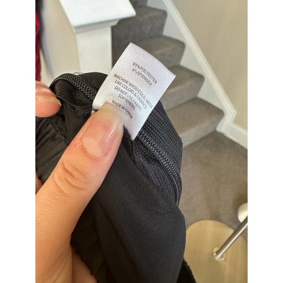 Black satin feather trim top and feather trim pants set (2 pcs) size small NWT - Picture 11 of 15